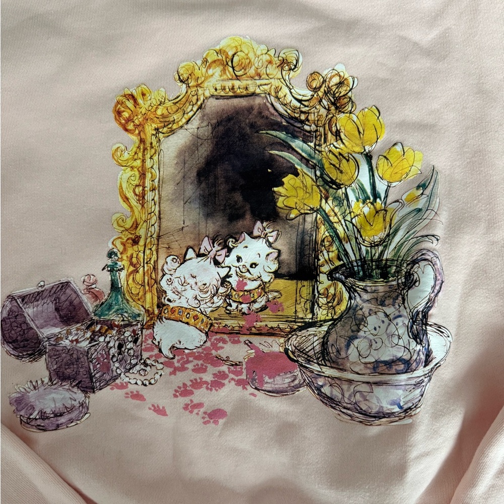 Disney Sweatshirt with Yellow and Pink Design